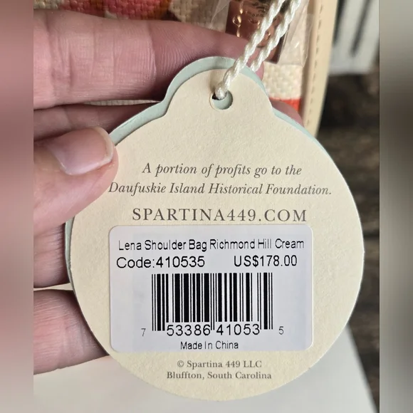 Spartina 449 Lena Shoulder Bag Richmond Hill Cream Pattern - Picture 11 of 11